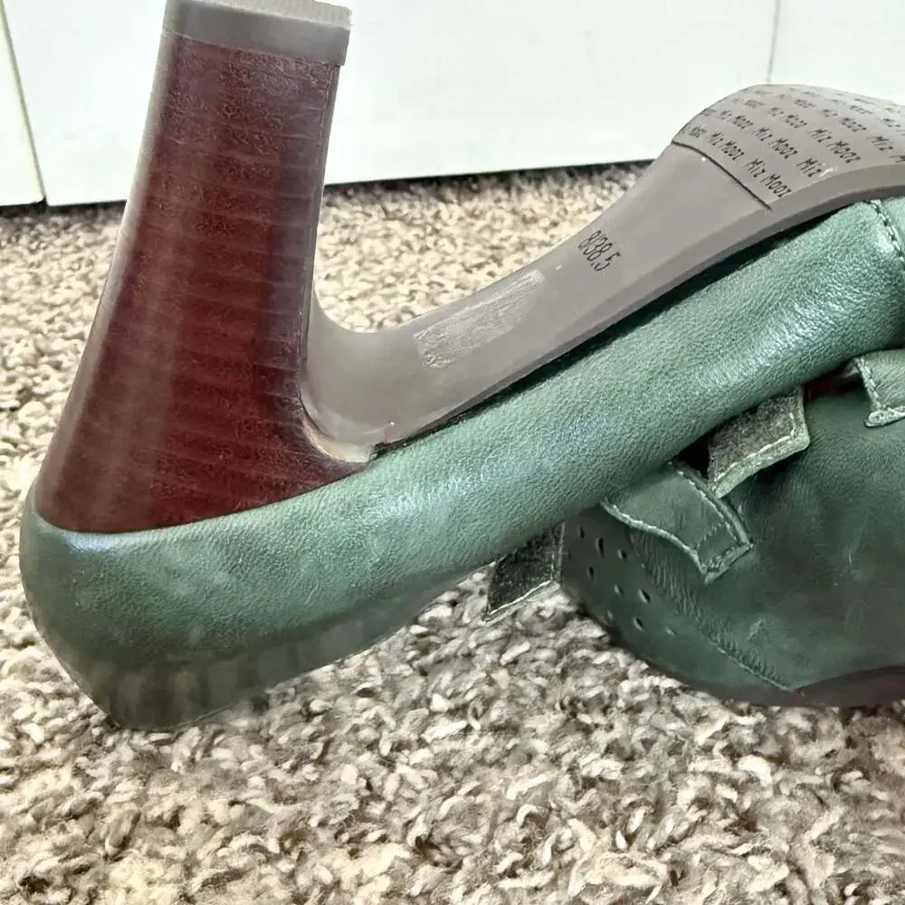 Miz Mooz Vintage Leather Mary Jane Heels in green